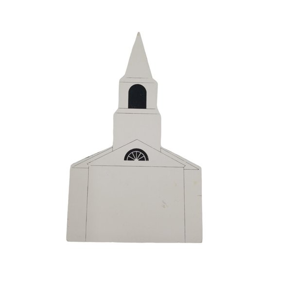 Cat's Meow Village Rhode Island Cat's Meow Chepachet Union Church Signed Faline - Picture 2 of 8